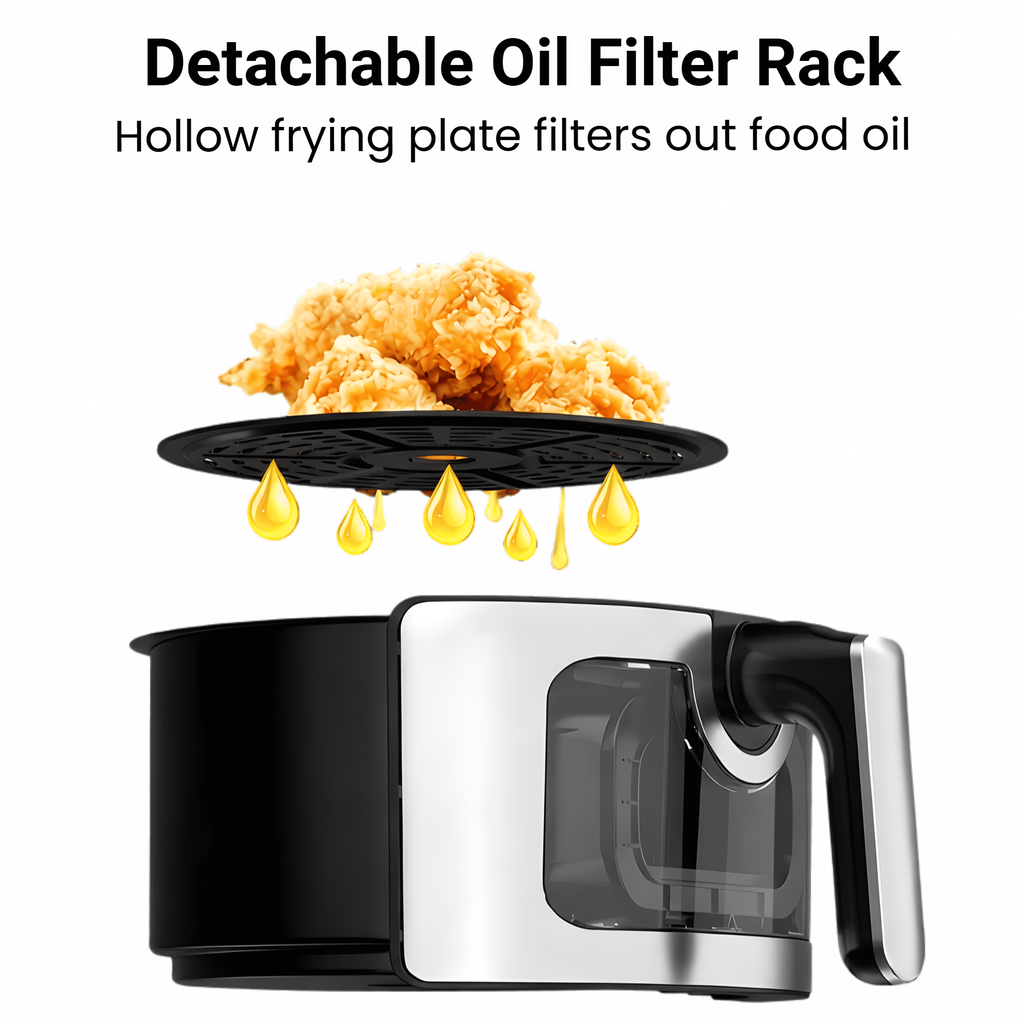 Asoricing Air Fryer, Compact Airfryer for Quick & Easy Meals in Minutes, Touchscreen Controls, Nonstick, 1500W, 9L, Black