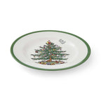 Spode Christmas Tree 8 Inch Salad Plates, Set of 4 - Holiday Earthenware Tableware Gift, Festive Small Dinner Plate for Sides, Appetizers, Starters - Made in England, Dishwasher, Oven, Microwave Safe