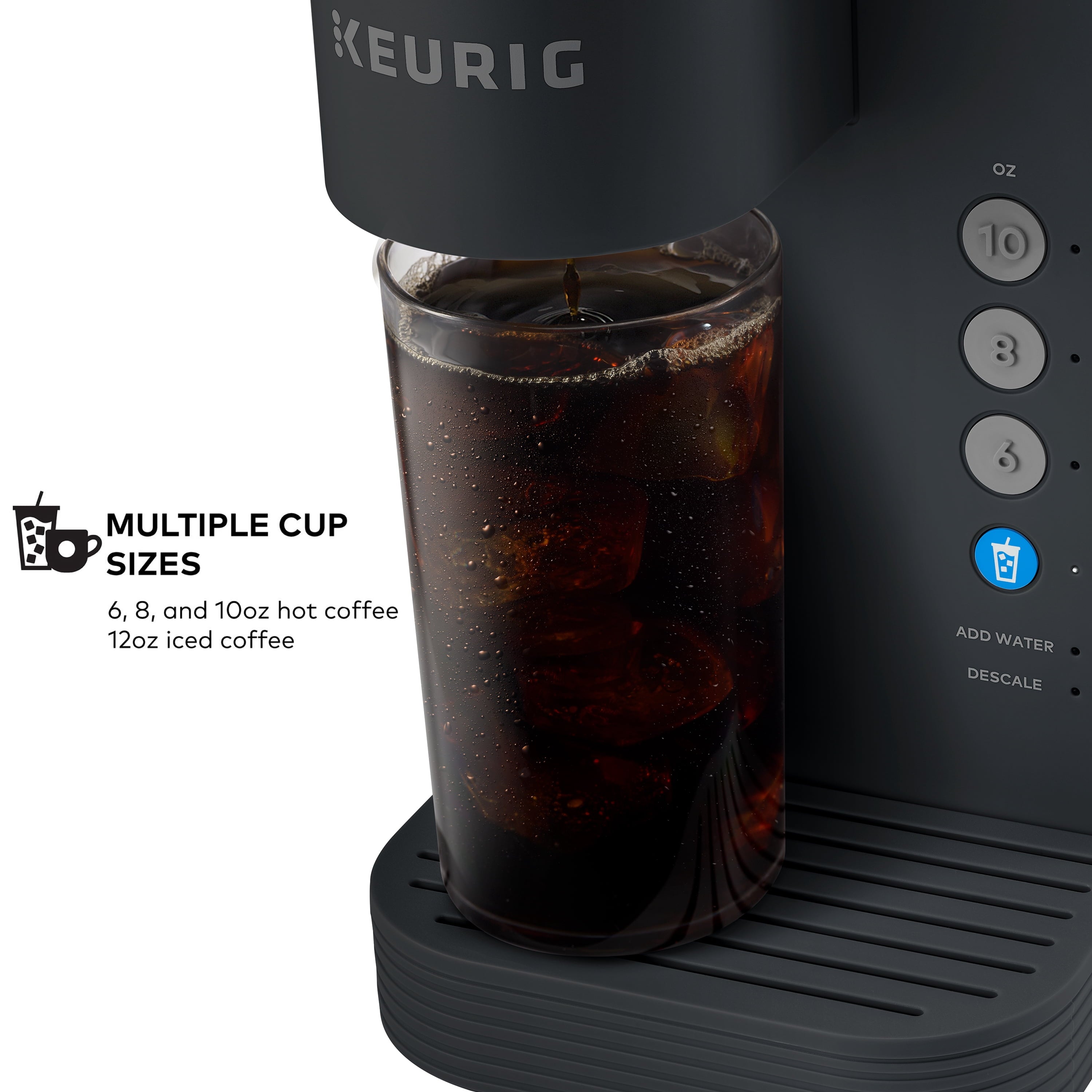 Keurig K-Express Essentials Plus, Iced and Hot Single-Serve K-Cup Pod Coffee Maker, Black