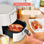 Beautiful 3QT Air Fryer with TurboCrisp Technology, White Icing by Drew Barrymore