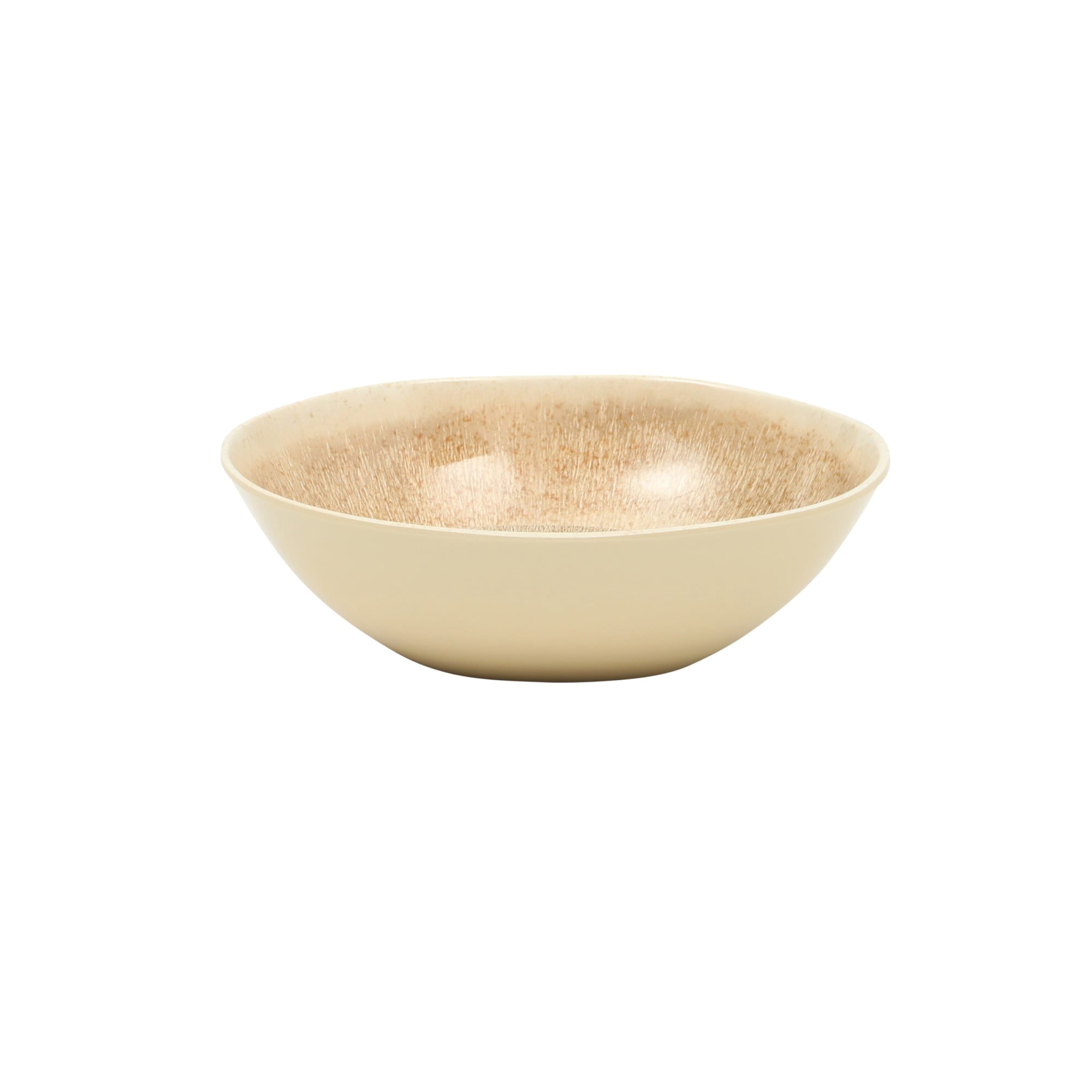 Gibson Home Casper Court 16-Piece Melamine Dinnerware Set – Reactive Glaze Look - Service for - Beige