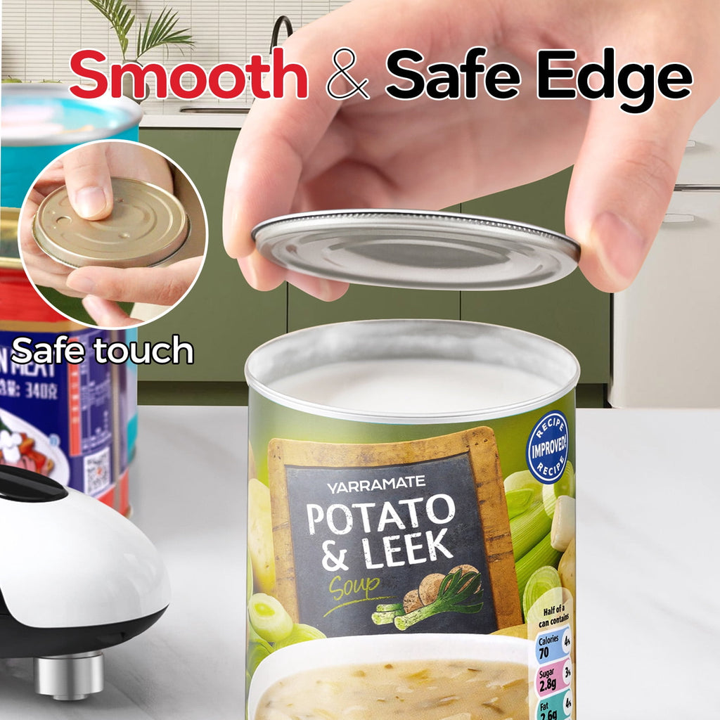 YARRAMATE Electric Can Opener, One-Touch Rechargeable Automatic Can Opener Fits All Cans Sizes-Smooth Edge for Kitchen with Storage Bag Portable for Travel