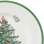 Spode Christmas Tree 8 Inch Salad Plates, Set of 4 - Holiday Earthenware Tableware Gift, Festive Small Dinner Plate for Sides, Appetizers, Starters - Made in England, Dishwasher, Oven, Microwave Safe