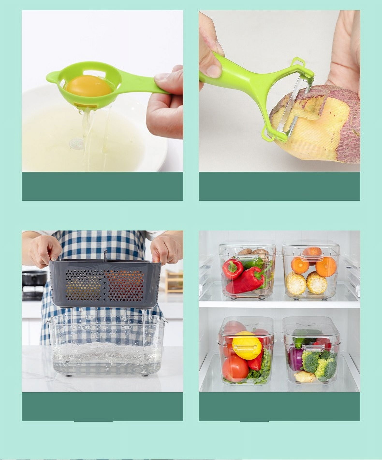 22-in-1 Vegetable Slicer Cutter Machine with Colander Basket, Multifunctional Durable Chopper for Fruits, Garlic, Zoodles, Cheese, Salad Prep, Easy-to-Clean Kitchen Gadget, High-Quality BPA-Free