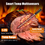 INSMART Wireless Smart Meat Thermometer,330FT Bluetooth Range,100% Waterproof,Precision Cooking Grilling,Multi Sensors,for BBQ,Oven,Grill,Kitchen,Smoker, Rotisserie Turkey Beef/iOS & Android App