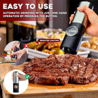 Electric Salt and Pepper Grinder Set, OGEDNAC Automatic Electronic Spice Mill Shakers with USB Rechargeable, LED Light, Adjustable Coarseness, One Hand Operated, Stainless Steel