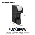 Hamilton Beach FlexBrew Sinlge Serve Coffee Maker, K Cup Pod Compatible & Grounds, 14 oz. Reservoir, Black