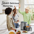 COSORI Smart Air Fryer, Lite 4-Quart Compact 7-in-1 Oven, Preheat and Keep Warm, Voice Control, Dishwasher-Safe, Light Gray