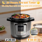 6.5 Quart Electric Pressure Cooker, 16-in-1 Multi-Functional Slow Cooker, Rice Cooker, Saute Pan, Soup Pot, Egg Cooker, Warmer, Preset Cooking, Stainless Steel