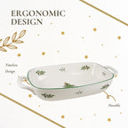 Spode Christmas Tree Oval Breadbasket, 12 Inch Handled Bowl for Fruit, Bread, Cookies - Porcelain Gift, Holiday Serveware & Oven to Table Lasagna Dish, Dishwasher Safe Tableware