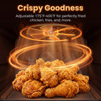 Casualife Air Fryer 6 Qt Max 400F for Cooking, 6 Presets Fry Touch Panel Compact Countertop, New Black