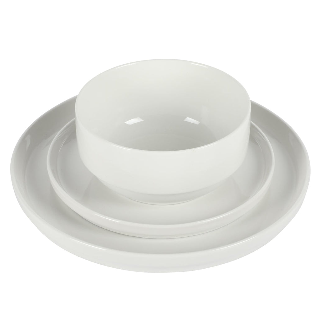 Gibson Home Modern Dining Kitchen Dinner Dishes - Rothenberg Porcelain 18 Piece Set, Service for 6
