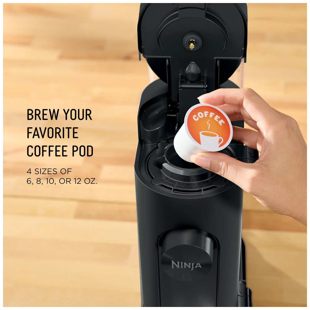 Ninja Pods & Grounds Hot & Iced Single-Serve Coffee Maker, K-Cup Pod Compatible, Rapid Cold Brew, PB045, Black