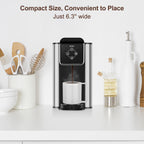 SIFENE 3-in-1 Single Serve Coffee Maker, Compatible with K Cup Capsules & Grounds, Tea Maker, 6-10 Oz Brew Sizes, 50 Oz Removable Reservoir, Fast Brew, Compact Design, 120V 1150W, Black