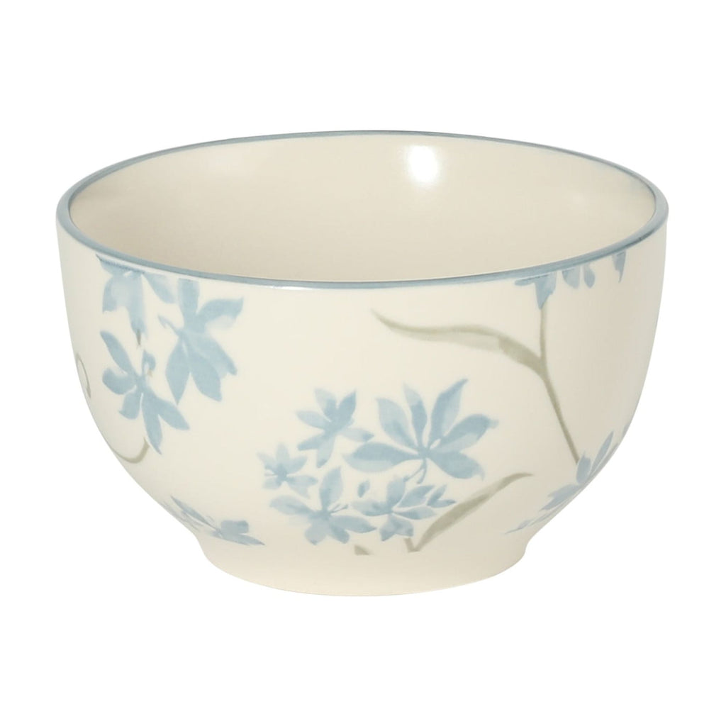 Gibson Home Admiral Hall 12-Piece Matte Stoneware Dinnerware Set – Dinner Plates, Salad Plates & Bowls with Blue Floral Pattern, Durable Everyday Dish Set, Microwave & Dishwasher Safe