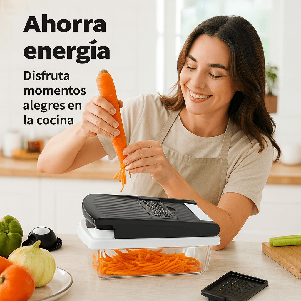 16-in-1 Vegetable Slicer Cutter Machine with Storage Container, Multifunctional Durable Chopper for Fruits, Onion, Zoodles, Cheese, Salad Prep, BPA-Free, Easy-to-Clean Kitchen Gadget ABS+ Blades.
