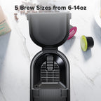 Auseo Single Serve Coffee Maker for K-Cup & Grounds, One Cup Kcup Coffee Machine Hot & Iced ,5 Brew Sizes (6-14 Oz), Fast & Easy Cleaning , Perfect for Home/Office