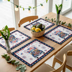 Table Placemats Set of 4,250th Anniversary Retro Truck Non-Slip Kitchen Dining Tables Place Mat,Independence Day Patriotic Washable Table Mats for Home Dinner Holiday Party Banquet