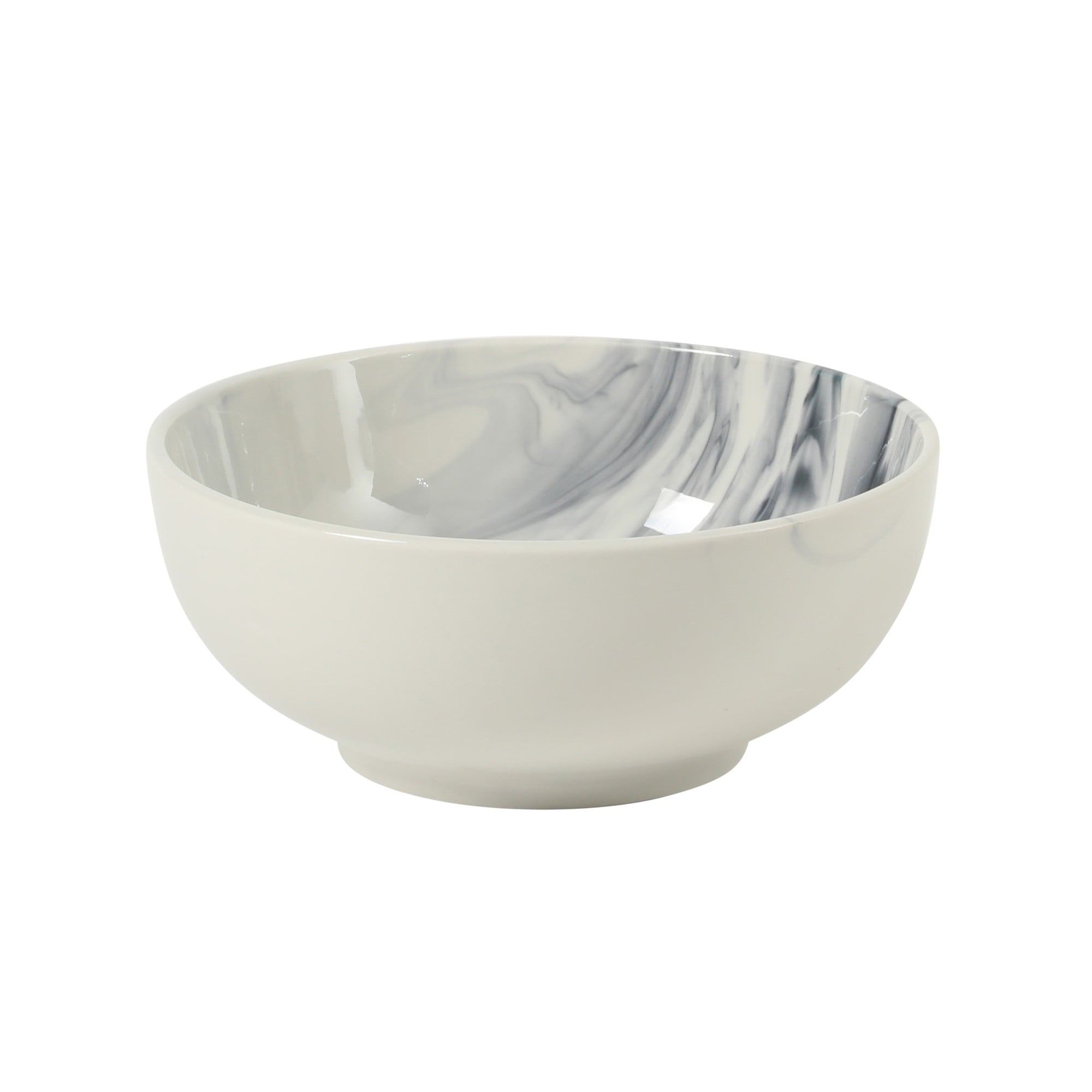 Gibson Home Cloudlight 12 Piece Plates and Bowls Dishes Brown and White - Decorated Porcelain Ceramic Dinnerware Set - Service for 4