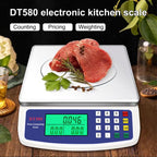 INSMART Food Scale,30KG Large Digital Kitchen Scale,Plug-in and Battery Modes,for Cooking Baking,Silver