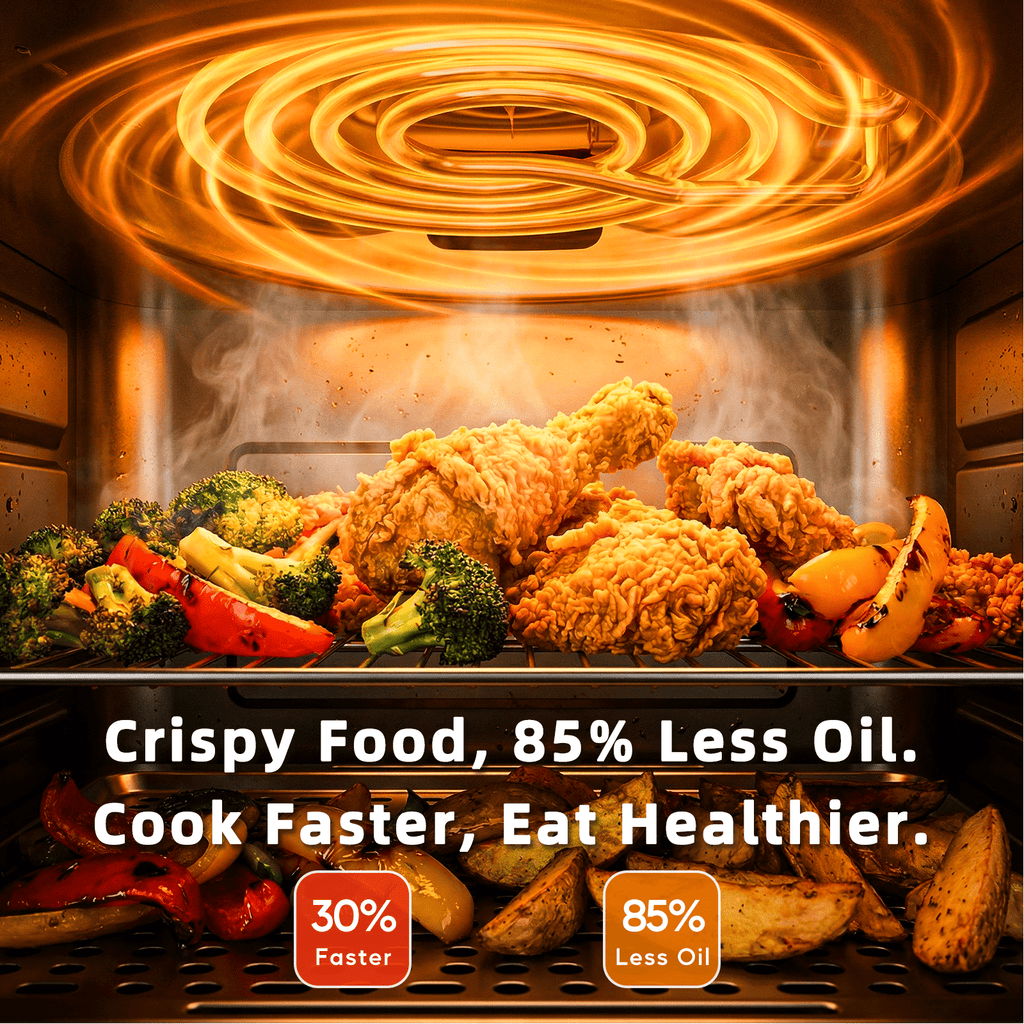 Rocyis Air Fryer Convection Oven with 12-in-1 Multi Function, Visible Window and Touchscreen