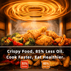 Rocyis Air Fryer Convection Oven with 12-in-1 Multi Function, Visible Window and Touchscreen