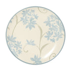 Gibson Home Admiral Hall 12-Piece Matte Stoneware Dinnerware Set – Dinner Plates, Salad Plates & Bowls with Blue Floral Pattern, Durable Everyday Dish Set, Microwave & Dishwasher Safe