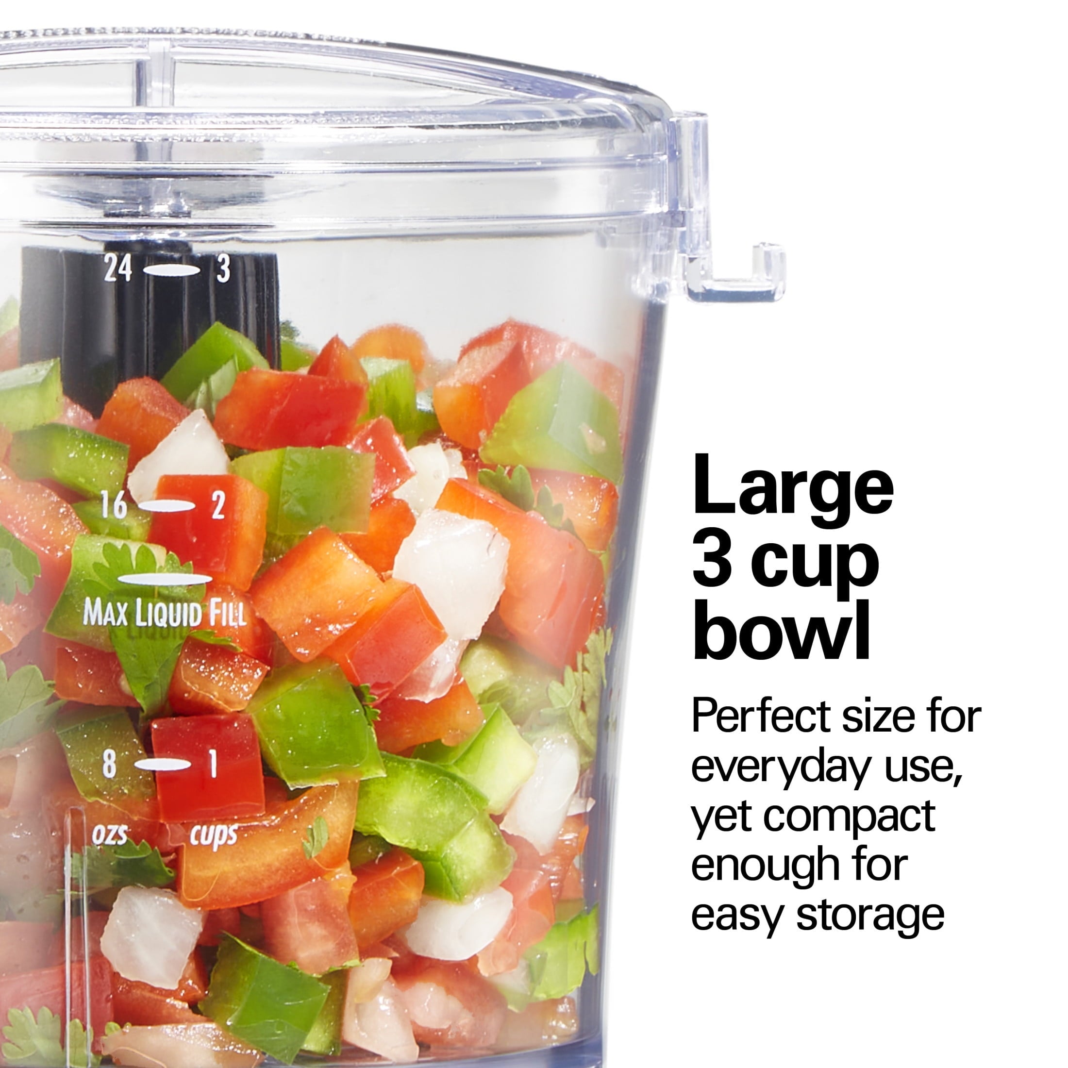 Hamilton Beach Electric Food Chopper & Mini Food Processor, 3-Cup, Black
