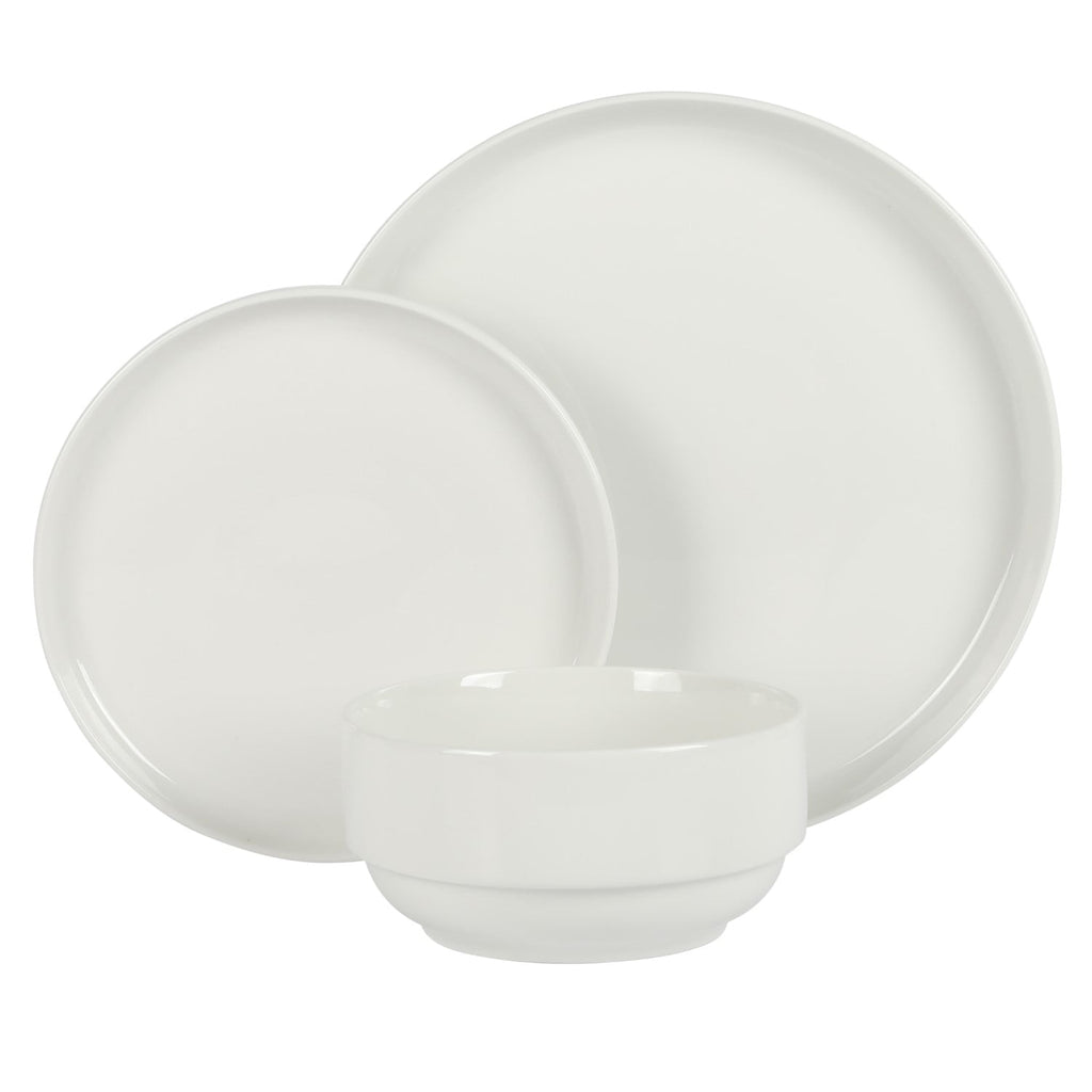 Gibson Home Modern Dining Kitchen Dinner Dishes - Rothenberg Porcelain 18 Piece Set, Service for 6