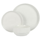 Gibson Home Modern Dining Kitchen Dinner Dishes - Rothenberg Porcelain 18 Piece Set, Service for 6