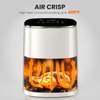 EDX Air Fryer,6 Qt Compact & Large with 400F for Crispy, Electric Multifunctional Cooker with Digital LED, Beige