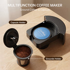 Sanerto Single Serve Coffee Maker Compatible with K Cup Capsules & Grounds,6-12oz Cup Size,1000W 120V, Black