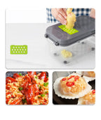 22-in-1 Vegetable Slicer Cutter Machine with Colander Basket, Multifunctional Durable Chopper for Fruits, Garlic, Zoodles, Cheese, Salad Prep, Easy-to-Clean Kitchen Gadget, High-Quality BPA-Free