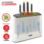 Modern Innovations Smart Cutting Boards and Knife Set, Self Cleaning Cutting Board & Knives Holder, Color Coded Cutting Board Set With Knives, All-In-One Cleaning Knife and Cutting Board Set