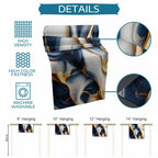 Navy Blue Marble Table Runner 120 Inches Long for Dining Table Decor,Gold Modern Granite Surface Motif Sketch Burlap Linen Farmhouse Table Runner Coffee Table Runners for Kitchen Party Holiday