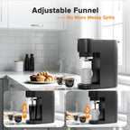 Auseo Single Serve Coffee Maker for K-Cup & Grounds, One Cup Kcup Coffee Machine Hot & Iced ,5 Brew Sizes (6-14 Oz), Fast & Easy Cleaning , Perfect for Home/Office