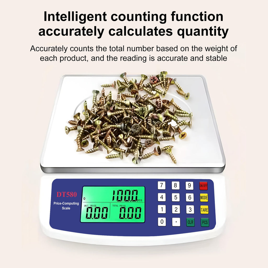 INSMART Food Scale,30KG Large Digital Kitchen Scale,Plug-in and Battery Modes,for Cooking Baking,Silver