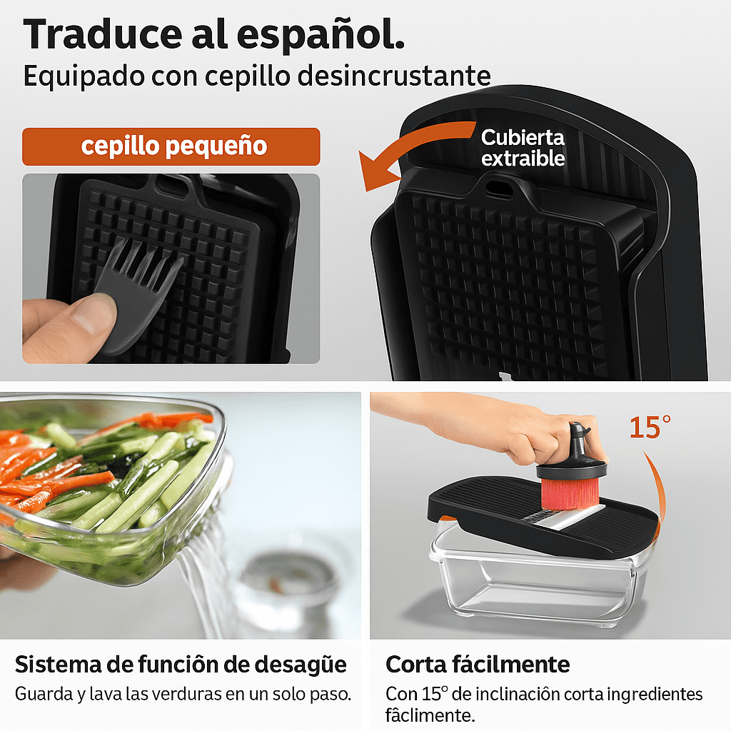 16-in-1 Vegetable Slicer Cutter Machine with Storage Container, Multifunctional Durable Chopper for Fruits, Onion, Zoodles, Cheese, Salad Prep, BPA-Free, Easy-to-Clean Kitchen Gadget ABS+ Blades.