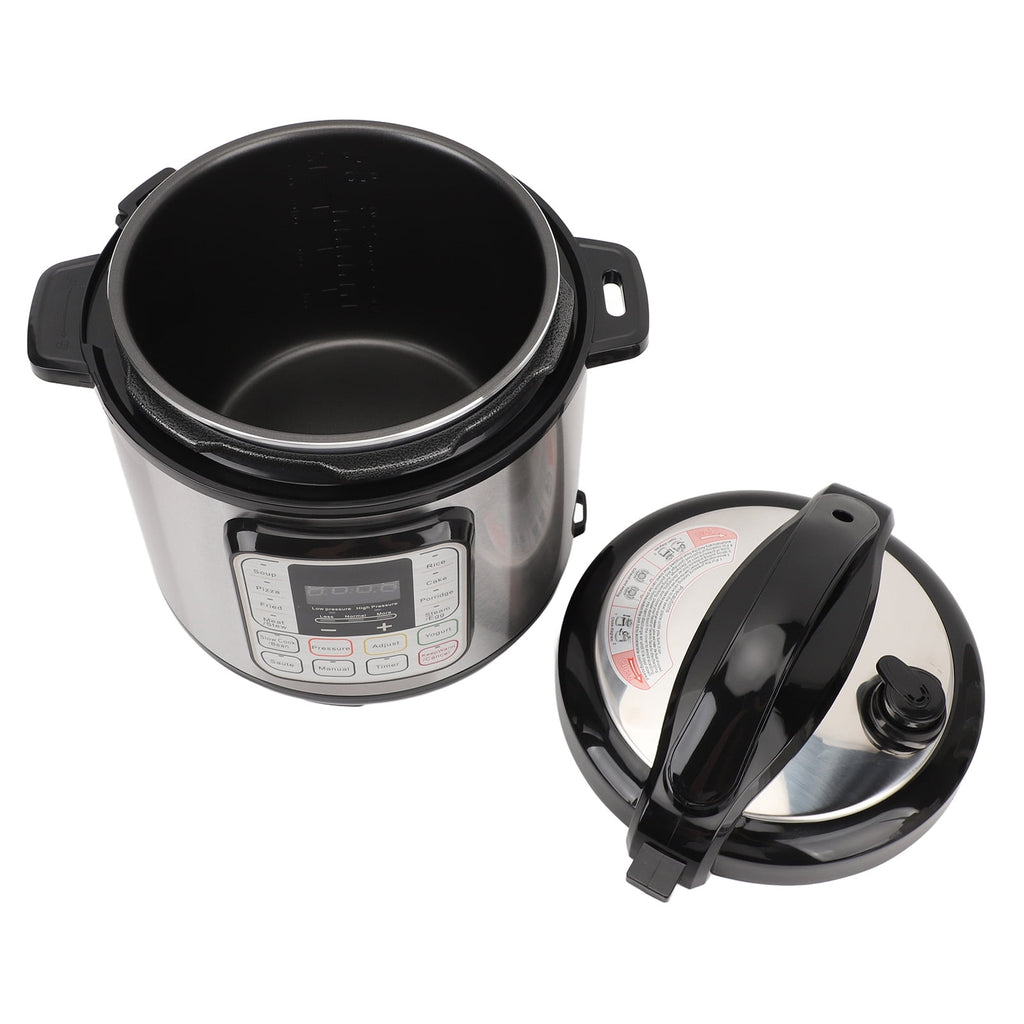 6.5 Quart Electric Pressure Cooker, 16-in-1 Multi-Functional Slow Cooker, Rice Cooker, Saute Pan, Soup Pot, Egg Cooker, Warmer, Preset Cooking, Stainless Steel