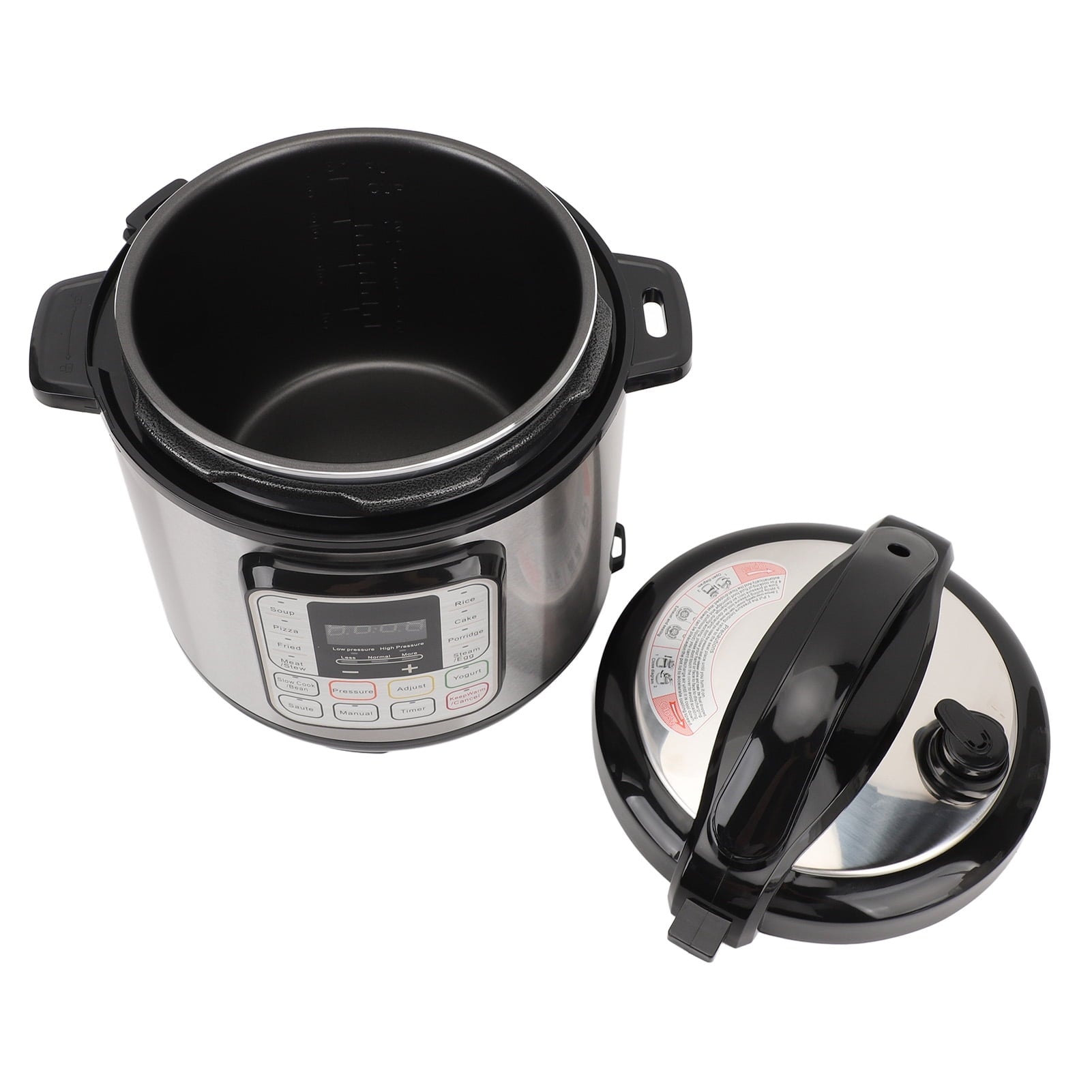 6.5 Quart Electric Pressure Cooker, 16-in-1 Multi-Functional Slow Cooker, Rice Cooker, Saute Pan, Soup Pot, Egg Cooker, Warmer, Preset Cooking, Stainless Steel