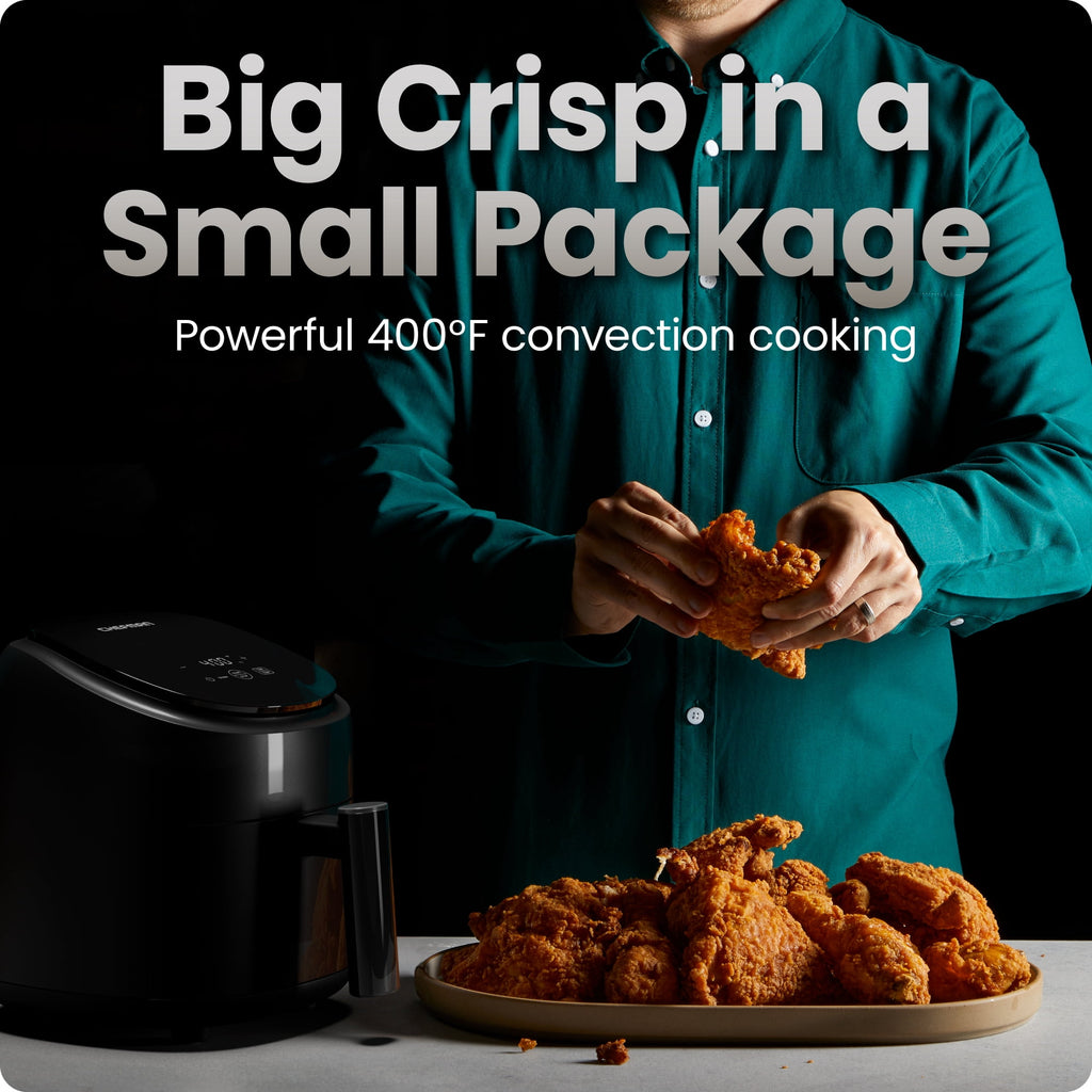 Chefman TurboFry 2-Quart Digital Air Fryer, Compact Design for Quick Meals, Dishwasher-Safe – Black