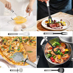 Aertyole Kitchen Utensils Set, 43 PCS Nylon Cooking Utensils Set, Kitchen Spatula Set with Stainless Steel Handles, Heat Resistant Non, Stick Kitchen Gadgets Tools, Pots and Pans Accessories
