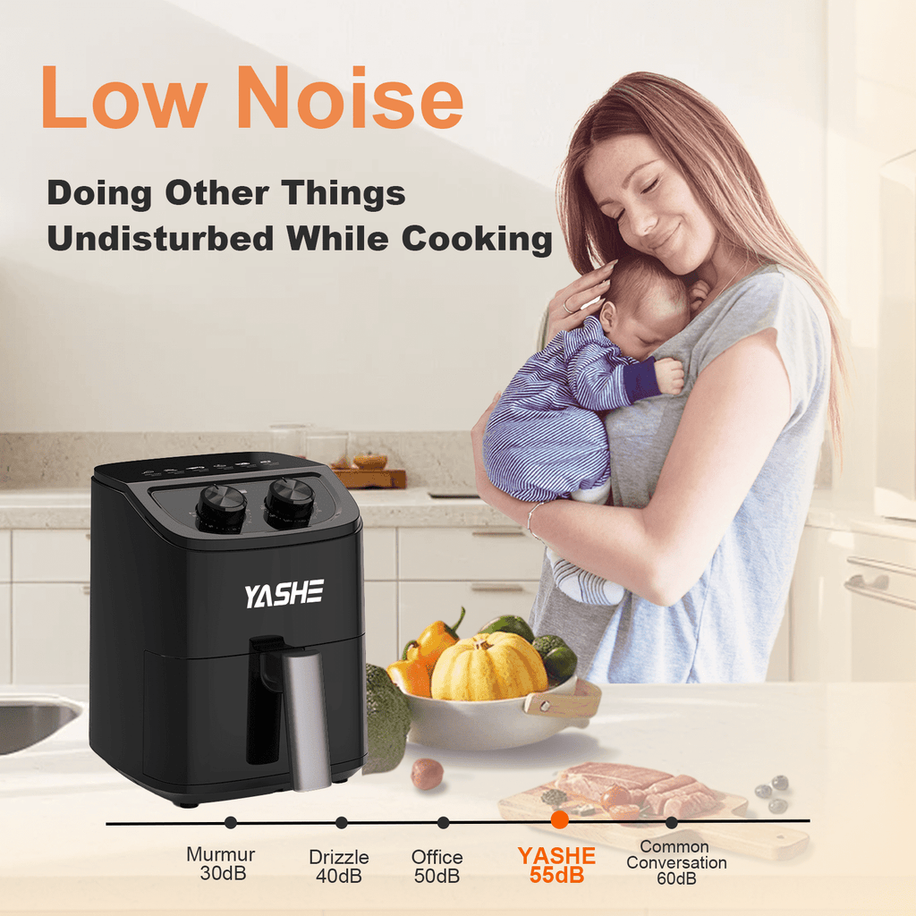 OSTBA 2.5QT Small Air Fryer, 1000W Compact Hot Air Fryer for 1-2 People, Oil-Free Countertop Air Fryer with Adjustable Temperature, 60-Min Timer, Nonstick Dishwasher-Safe Basket