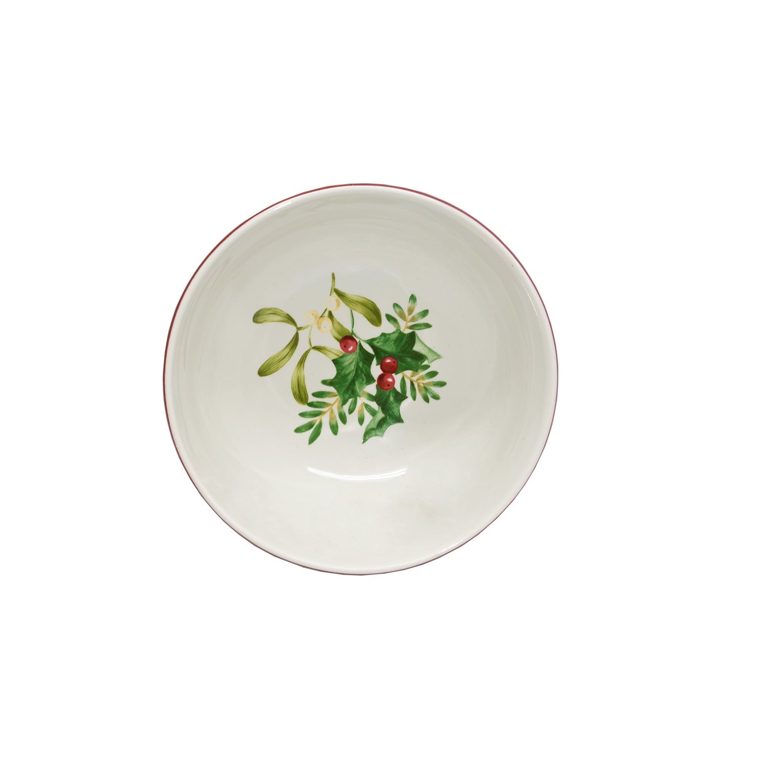 222 Fifth Christmas Foliage Porcelain Dinnerware Set, 12-Piece, Green and White