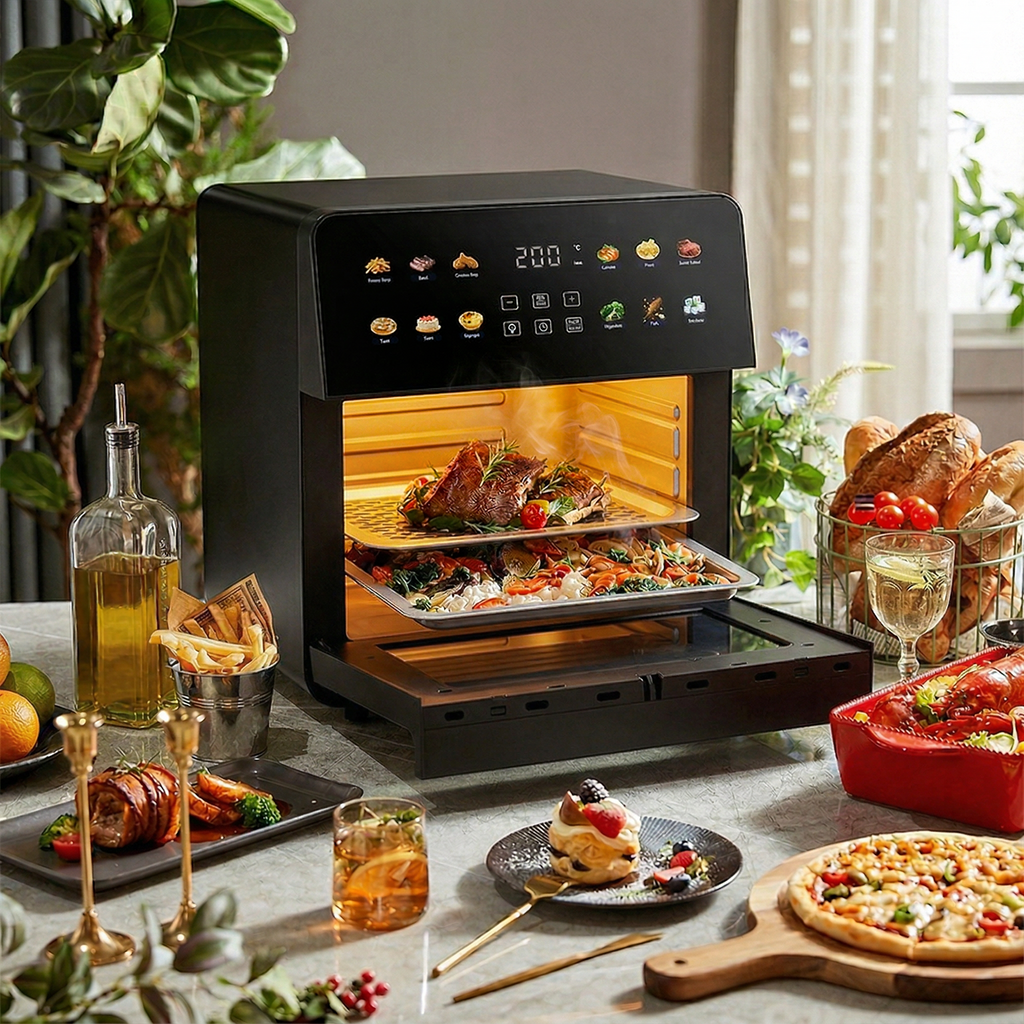 Rocyis Air Fryer Convection Oven with 12-in-1 Multi Function, Visible Window and Touchscreen