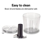 Hamilton Beach Electric Food Chopper & Mini Food Processor, 3-Cup, Black