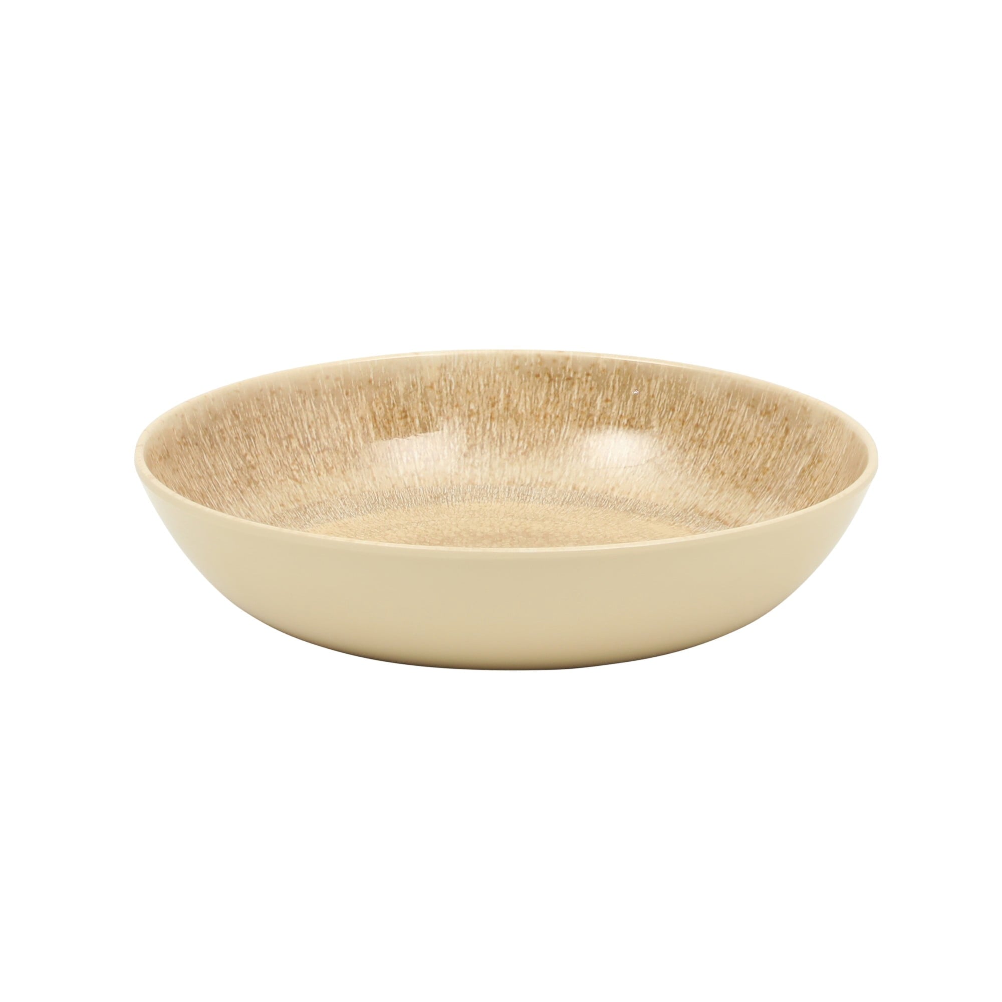 Gibson Home Casper Court 16-Piece Melamine Dinnerware Set – Reactive Glaze Look - Service for - Beige