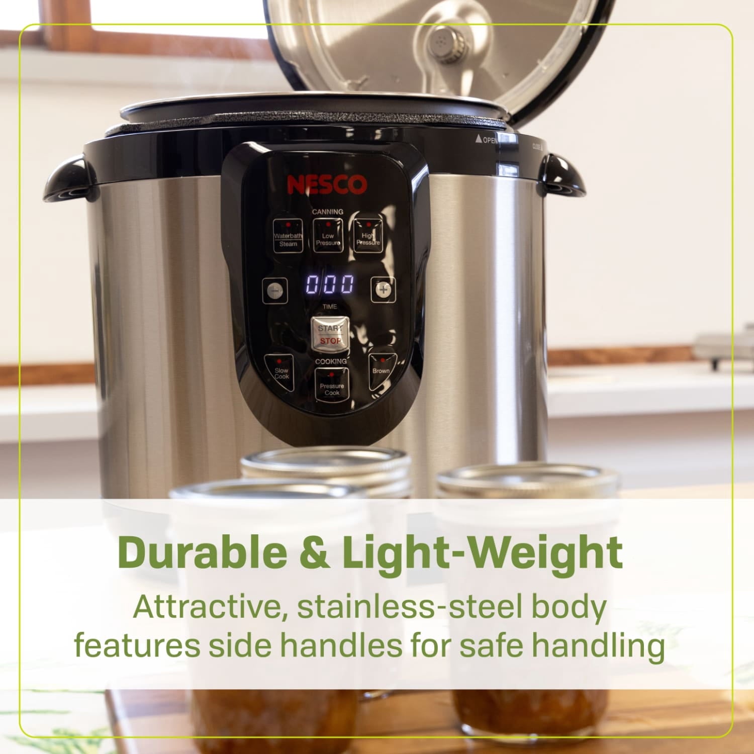 NESCO® 9.5 Quart Electric Pressure Canner, Digital Pressure Cooker and Canning Pot, Equipment for Canning Meat and Vegetables