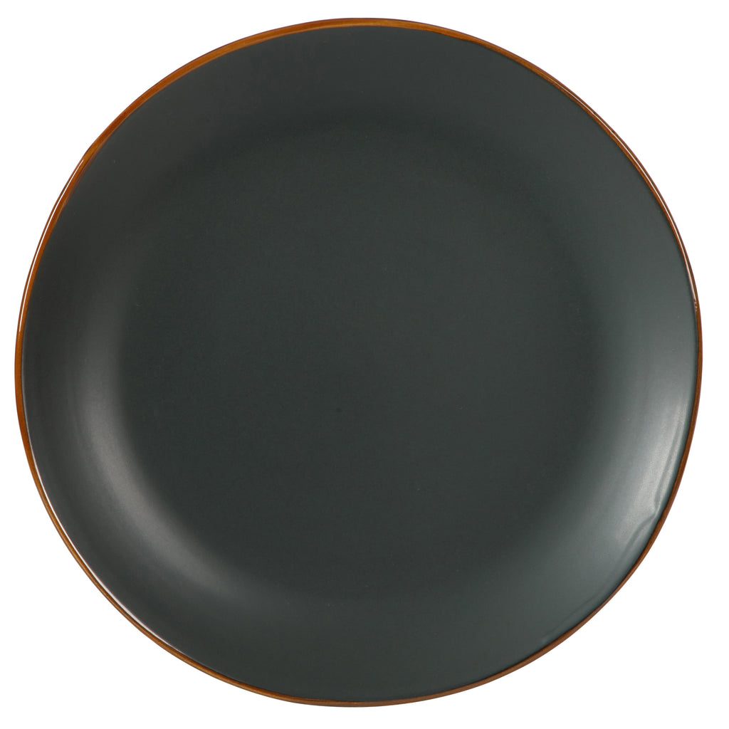 Gibson Home Hazeltine 12-Piece Matte Black Ceramic Dinnerware Set