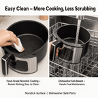 Asoricing Air Fryer, Compact Airfryer for Quick & Easy Meals in Minutes, Touchscreen Controls, Nonstick, 1500W, 9L, Black